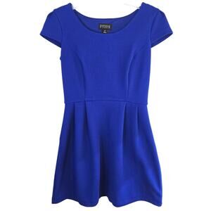 In Focus Women's Dress 4 Size Blue Cap Sleeves Misses Small S